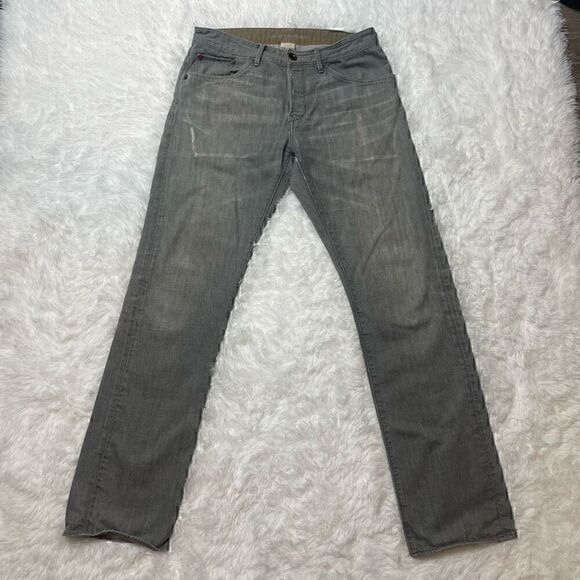 Banana Republic Mens Vintage Straight Jeans 31 x 32 Grey Distressed - Picture 1 of 11